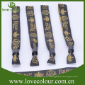 Promocional personalizado Logo tejido poliester wristband